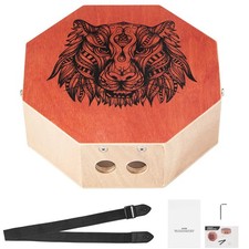 Uimoso Wooden Cajon Drum with Guitar Strings for Percussion Enthusiasts