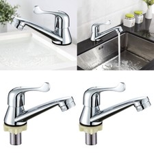 1 Pair Chrome Lever Basin Sink