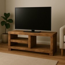 Rustic Wooden Tv Stand/ Chunky