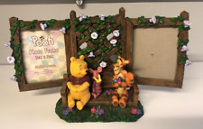 Walt Disney World Winnie The Pooh Piglet & Tigger Bench Flowers Two Photo Frame