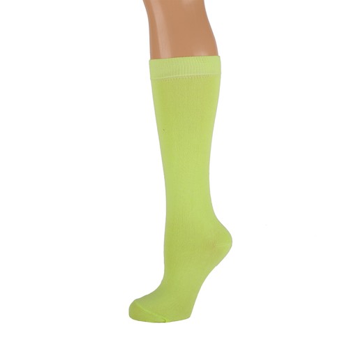 Plain neon yellow calf socks - plain,