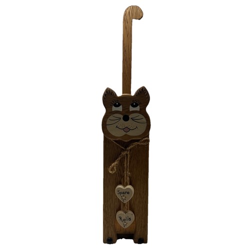 Vintage handmade 80s wood - wood, cat