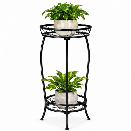 Tier metal plant stand - 2-tier,