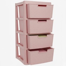 Large Pink Rattan Effect