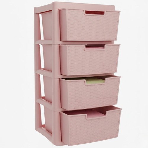 Large pink rattan effect - pink,