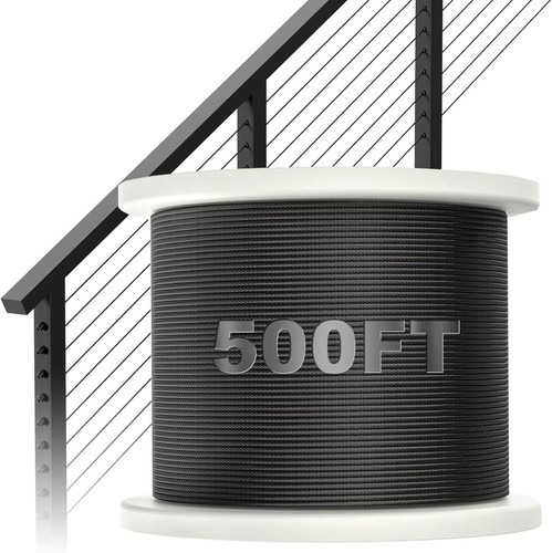 Black deck railing cable - deck,