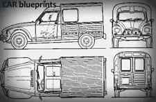 citroen acadiane 2 Blueprint Drawing A4 Photo