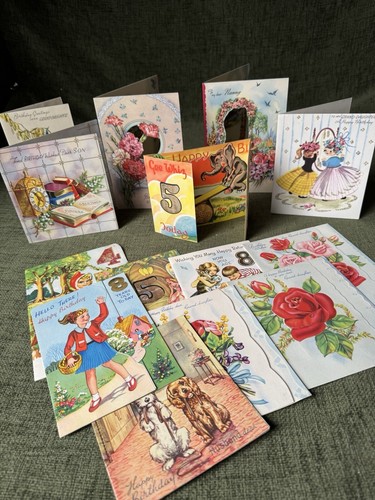 Vintage 50s 60s greeting - vintage, cards