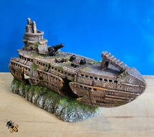 Aquarium Ornament Shipwreck on