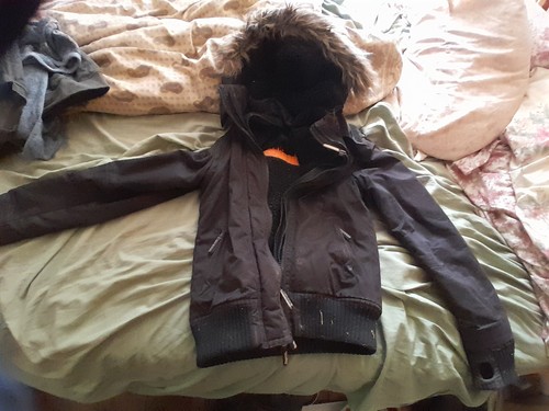 Superdry parker coat black - superdry,