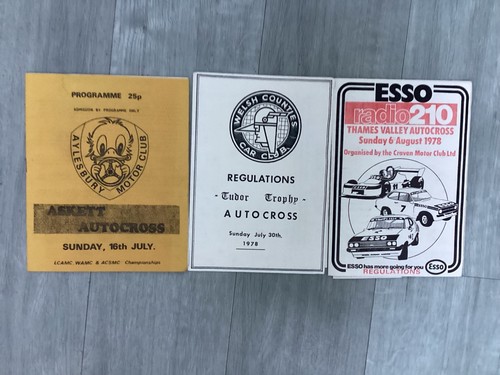 Autocross programmes 1978 - programmes,