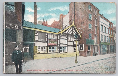 Postcard antique police
