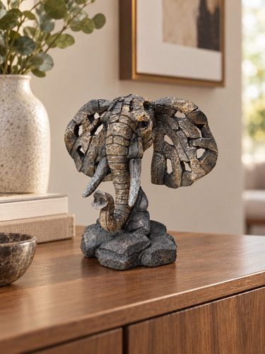 Bust african elephant - of, a