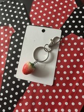 Strawberry 3D novelty keyring