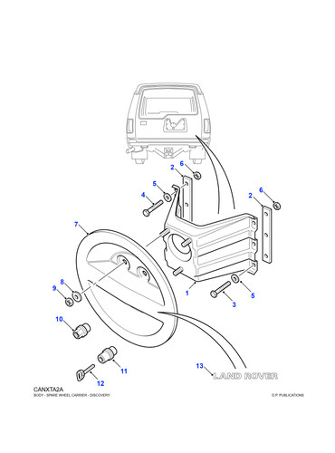 Land rover genuine cover spare - cover,