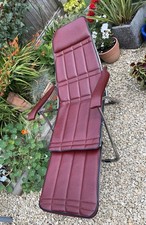Vintage Italian Maule 1970’s Reclining Sun Lounger Garden Chair Retro Camper Van