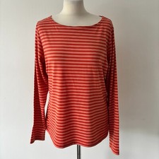 Rohan Orange Striped Shoreline Top Long Sleeves T shirt Size L Immaculate