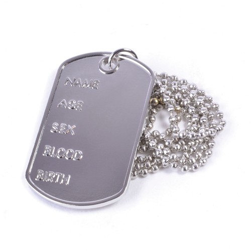 Dog tag necklace - dog, military