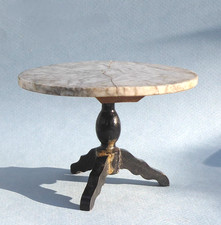 Vintage dolls house marble top table.