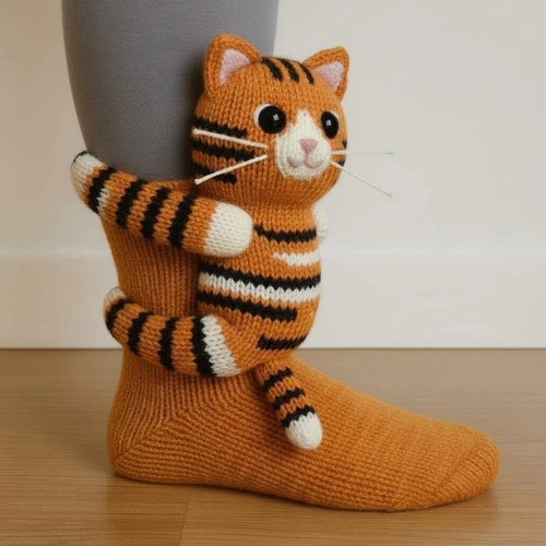 Knit animal socks - knit,