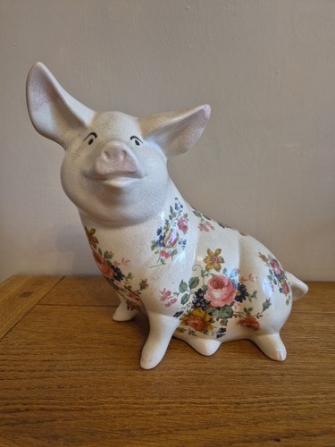 Large ceramic pig 25cm tall - ceramic,