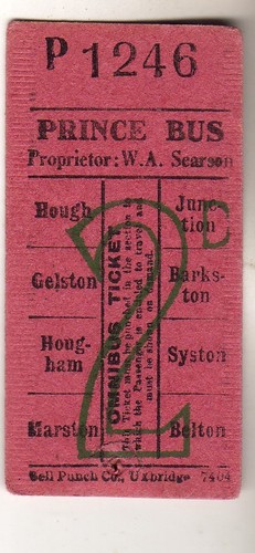 Bus tram ticket a searson - /,