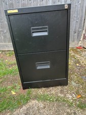 niceday guilbert 2 drawer metal filing cabinet. Metal, black in colour. Used