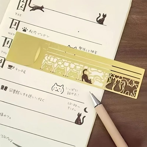 Cute cat bookmark ruler - bookmark,
