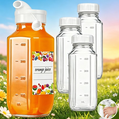 Glass juice bottles pour spout - glass,