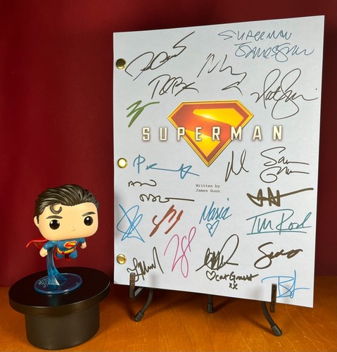 Superman 2025 script signed - superman, signed-