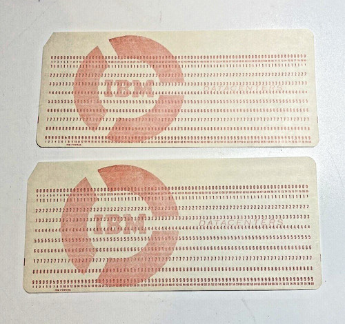 Two ibm computer punch - two,