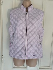 Pale pink Joules size M gilet, navy stitching, zipped pockets, adjustable waist