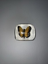 Vintage Resin Yellow Butterfly