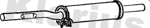 Centre muffler fits polo - vw, 2