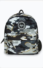 Brand NEW Hype Mono Gold Outline Camo Backpack Bag 