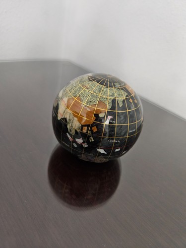 Gemstone world globe - gemstone,