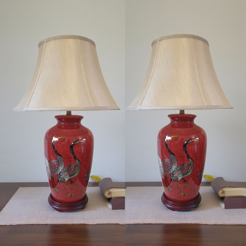 Pair chinese table lamps - chinese,