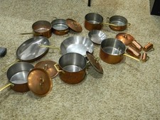 19 Pieces Copper Pots & Pans