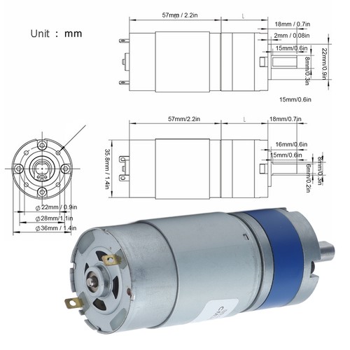 Gear motor moving smoothly - moving,