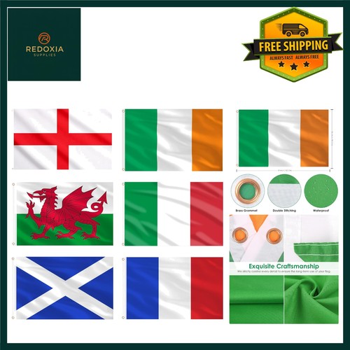 Six nations rugby flag set - six,
