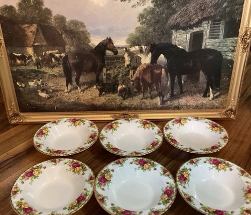 Old country roses - floral, bone