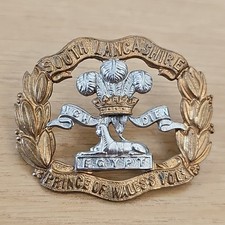 WW1 British Army South Lancashire Prince of Wales Volunteers Cap Badge 52x42mm