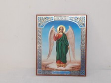 Russian Icon Foil Art Holy Angel Religion Small Christian Religious Icon