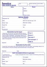 Invoice PAD A4 Used Vehicle