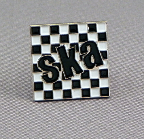 Ska checker square enamel - checker, pin