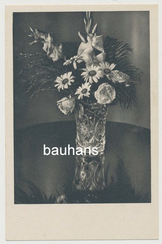 Postcard vase with - , flowers