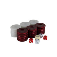 Acrylic Red Pearl Backgammon