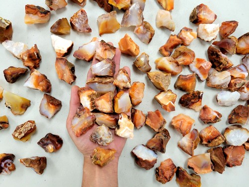 Raw carnelian crystals - raw,