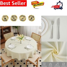 Cream Round Table Cloth