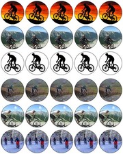 Mountain bike cupcake - bike, toppers